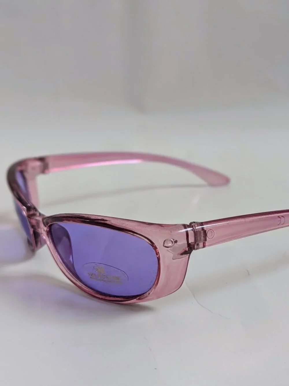 NWT TruVintage Sports Wrap crystal frame w/purple polycarbonate lens sunglasses